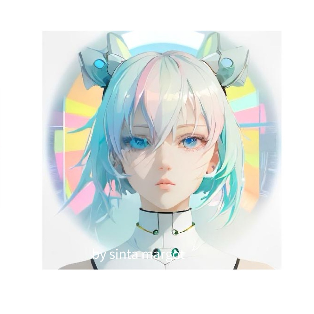 HANDCRAFTED digital art print Cat Ear Gaming anime figure 
By me